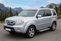 Honda Pilot 2008–2015 Sānu pakāpieni New Vision Grey (2 gab., alumīnijs) foto 1