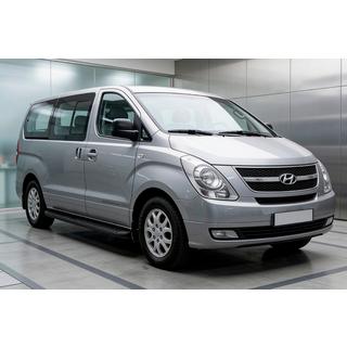 Sānu pakāpieni Tayga Black (2 gab., alumīnijs) Hyundai H300, H1, Starex 2008–2020 foto 1
