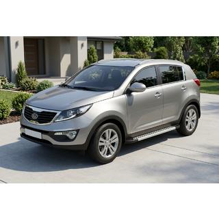 Sānu pakāpieni New Vision Grey (2 gab., alumīnijs) Kia Sportage 2010–2015 foto 1