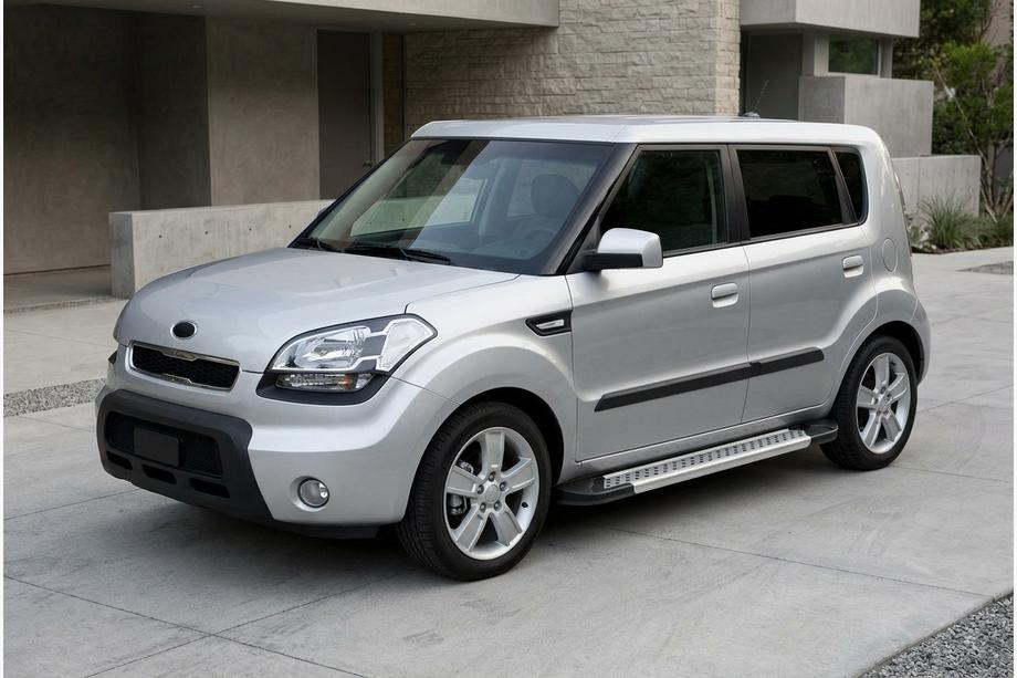 Kia Soul I 2008–2013 Sānu pakāpieni New Vision Grey (2 gab., alumīnijs) Image