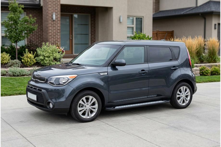 Kia Soul II 2013–2018 New Vision Black sānu sliekšņi (2 gab., alumīnijs) Image