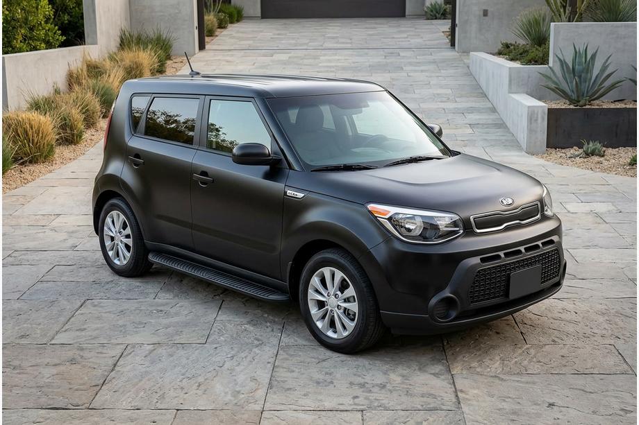 Kia Soul II 2013–2018 Sānu sliekšņi Tayga Black (2 gab., alumīnijs) Image
