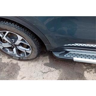 Sānu pakāpieni New Vision Grey (2 gab., alumīnijs) Kia Sportage 2015–2021 foto 2