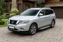 Nissan Pathfinder R52 2012–2021 Sānu pakāpieni New Vision Grey (2 gab., alumīnijs) foto 1