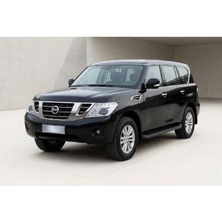 Sānu sliekšņi Tayga Black (2 gab., alumīnijs) Nissan Patrol Y62 2010–2024 foto 1