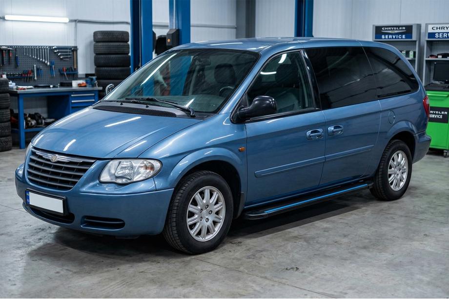 Chrysler Voyager 2001–2007 Sānu sliekšņi Maya Blue (2 gab., alumīnijs) Image