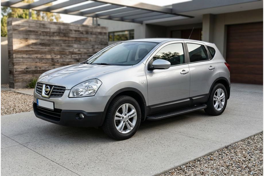 Nissan Qashqai 2007–2010 Sānu sliekšņi Tayga Black (2 gab., alumīnijs) Foto 1