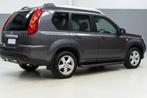 Nissan X-trail T31 2007–2014 Sānu sliekšņi Tayga Black (2 gab., alumīnijs) foto 1