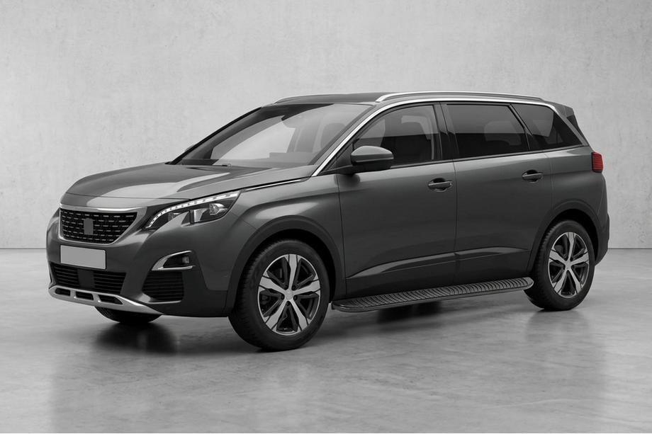 Peugeot 5008 2016–2023 Sānu sliekšņi Tayga Black (2 gab., alumīnijs) Image
