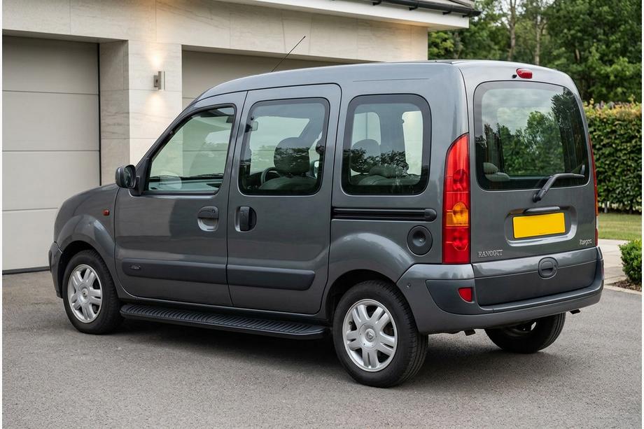 Renault Kangoo 1998–2008 Sānu sliekšņi Tayga Black (2 gab., alumīnijs) Image