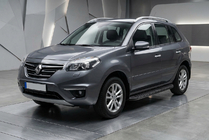 Renault Koleos 2008–2016 Sānu sliekšņi Tayga Black (2 gab., alumīnijs) foto 1