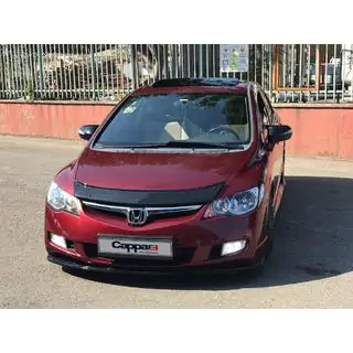 Priekšējā bufera lūpas uzlika (melna) Honda Civic Sedan VIII 2006–2011 foto 2