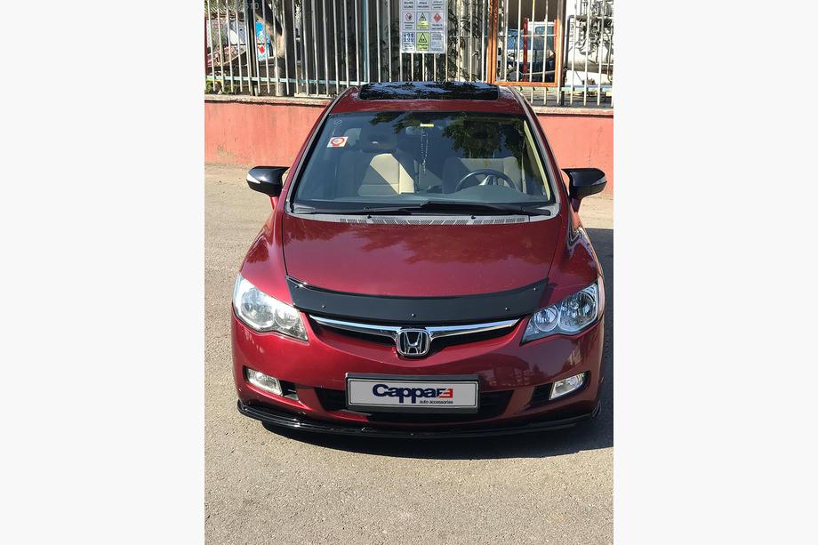 Honda Civic Sedan VIII 2006–2011 Priekšējā bufera lūpas uzlika (melna) Foto 1
