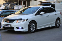 Honda Civic Sedan IX 2011–2016 Motora pārsega deflektors (EuroCap) foto 3