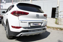 Hyundai Tucson TL 2016–2021 Aizmugurējā bufera difuzora uzlika EuroCap 2016-2018 (ABS) foto 6