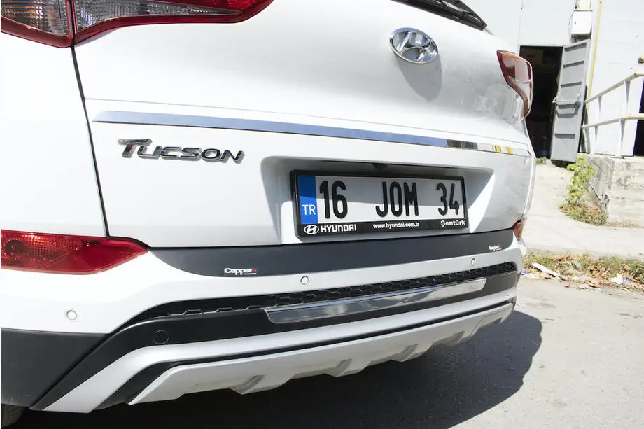 Hyundai Tucson TL 2016–2021 Aizmugurējā bufera difuzora uzlika EuroCap 2016-2018 (ABS) Foto 7