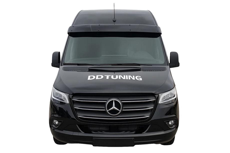 Mercedes Sprinter W907/W910 2018– Vējstikla vizieris (melns spīdīgs, 5 mm) Foto 2
