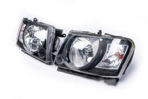 Nissan Patrol Y61 1997–2011 Safari Black priekšējie lukturi (2004-2008, 2 gab.) foto 3