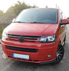 Volkswagen T5 2010–2015 Priekšējā bampera lūpas spoilers (ABS) foto 1
