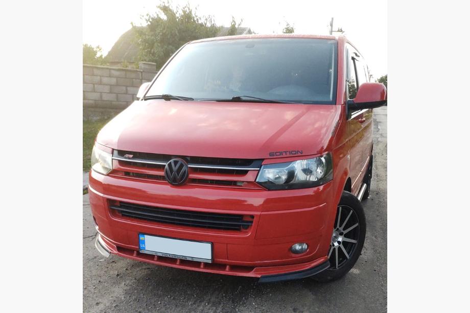Volkswagen T5 2010–2015 Priekšējā bampera lūpas spoilers (ABS) Image