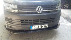 Volkswagen T6 2015–2024 Priekšējā bampera lūpas uzlika 2015-2018 Standart (ABS) foto 4