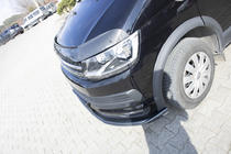 Volkswagen T6 2015–2024 Priekšējā bufera lūpas uzlika, karbonizskats 2015-2018 (ABS) foto 12