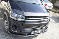Volkswagen T6 2015–2024 Priekšējā bufera lūpas uzlika, karbonizskats 2015-2018 (ABS) foto 13