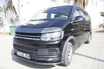 Volkswagen T6 2015–2024 Priekšējā bufera lūpas uzlika, karbonizskats 2015-2018 (ABS) foto 9