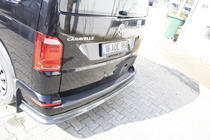 Volkswagen T6 2015–2024 EuroCap aizmugurējā bampera uzlika, karbonizskats (ABS) foto 3