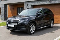 Skoda Kodiaq 2016–2023 Sānu sliekšņi New Vision Black (2 gab., alumīnijs) foto 1