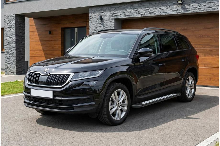 Skoda Kodiaq 2016–2023 Sānu sliekšņi New Vision Black (2 gab., alumīnijs) Image