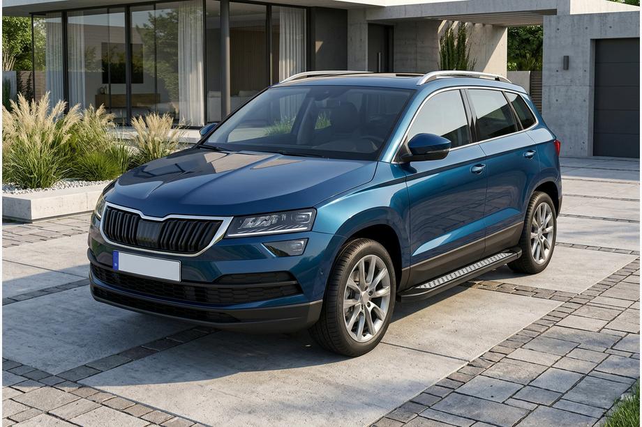 Skoda Karoq 2018– Sānu sliekšņi New Vision Black (2 gab., alumīnijs) Image