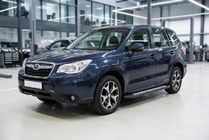 Subaru Forester 2013–2018 Sānu sliekšņi New Vision Black (2 gab., alumīnijs) foto 1