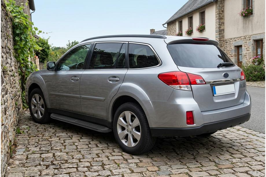 Subaru Outback 2009–2014 Sānu sliekšņi Tayga Black (2 gab., alumīnijs) Image