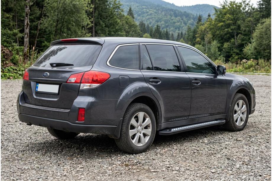Subaru Outback 2009–2014 Sānu sliekšņi New Vision Black (2 gab., alumīnijs) Image
