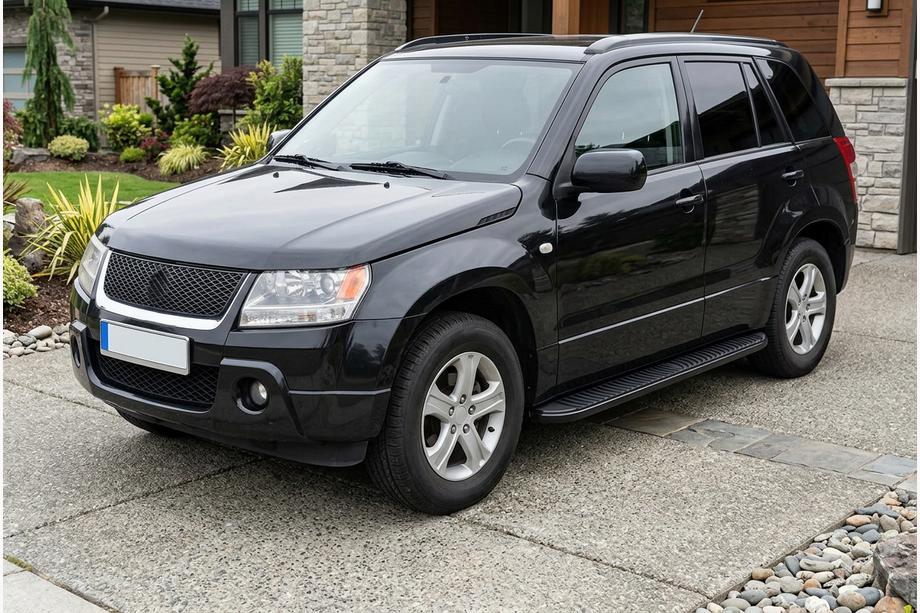 Suzuki Grand Vitara 2005–2017 Sānu sliekšņi Tayga Black (2 gab., alumīnijs) Image