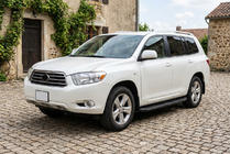 Toyota Highlander 2008–2013 Sānu kāpšļi Tayga Black (2 gab., alumīnijs) foto 1