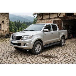 Sānu sliekšņi Tayga Black (2 gab., alumīnijs) Toyota Hilux 2006–2015 foto 1