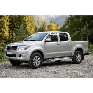 Sānu pakāpieni New Vision Grey (2 gab., alumīnijs) Toyota Hilux 2006–2015 foto 1