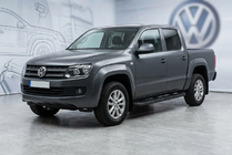 Volkswagen Amarok 2010–2022 Sānu sliekšņi Tayga Black (2 gab., alumīnijs) foto 1