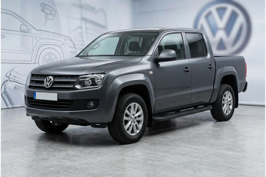 Volkswagen Amarok 2010–2022 Sānu sliekšņi Tayga Black (2 gab., alumīnijs) Image