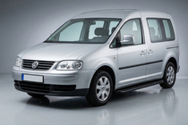 Volkswagen Caddy 2004–2010 Sānu sliekšņi Tayga Black (2 gab., alumīnijs) foto 1