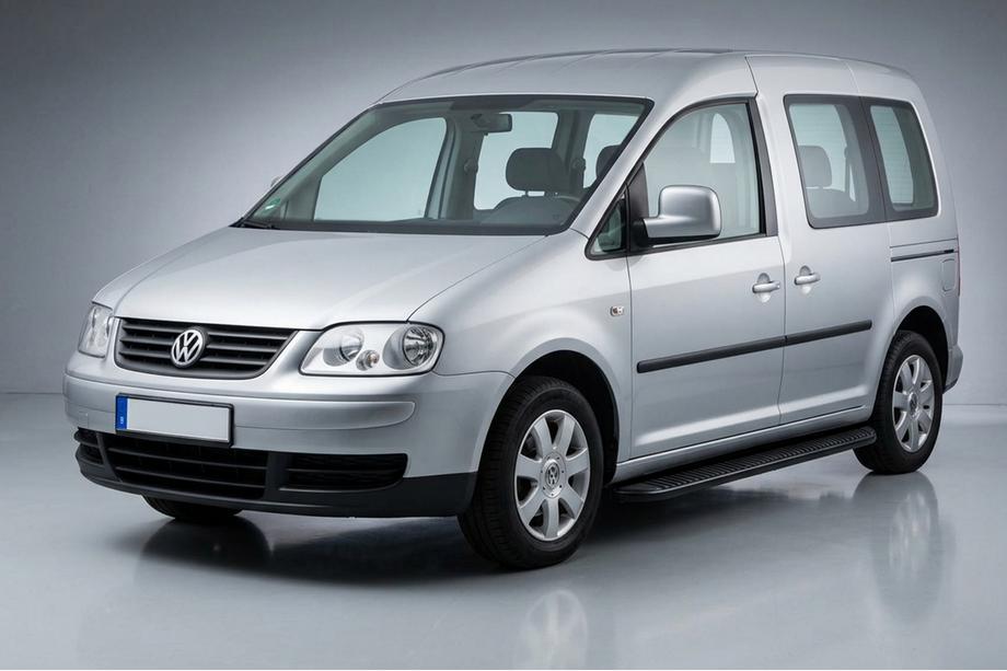 Volkswagen Caddy 2004–2010 Sānu sliekšņi Tayga Black (2 gab., alumīnijs) Image