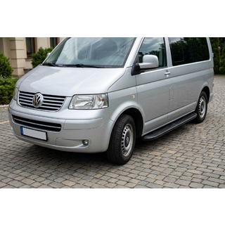 Sānu sliekšņi Tayga Black (2 gab., alumīnijs) Volkswagen T5 Transporter 2003–2010 foto 1