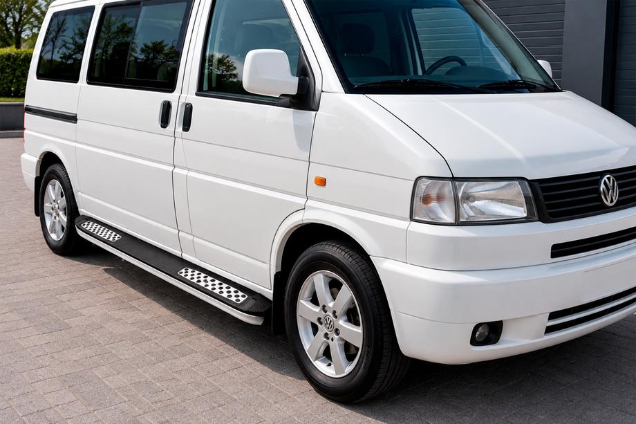 Volkswagen T4 Transporter 1990–2003 Sānu pakāpieni Tayga V2 (2 gab., alumīnijs) Tikai īsajai riteņu bāzei Foto 1