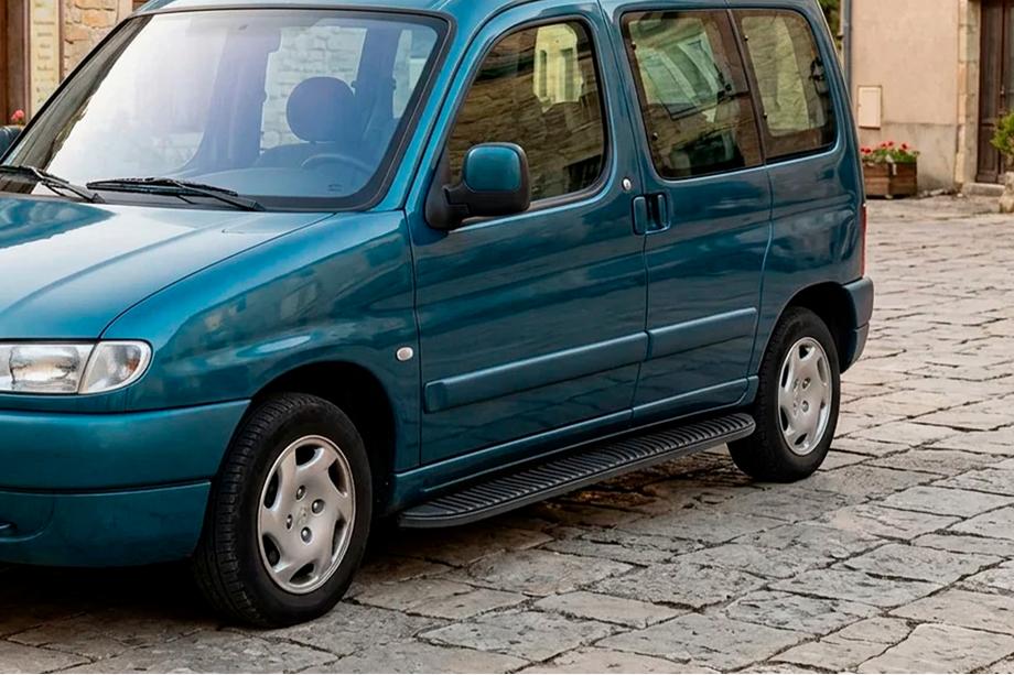 Peugeot Partner 1996–2008 Sānu sliekšņi Tayga Black (2 gab., alumīnijs) Image