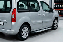 Peugeot Partner Tepee 2008–2018 Sānu pakāpieni New Vision Grey (2 gab., alumīnijs) foto 1