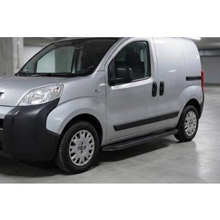Sānu sliekšņi Tayga Black (2 gab., alumīnijs) Fiat Fiorino/Qubo 2008–2024 foto 1
