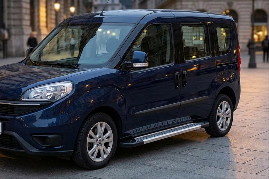 Opel Combo 2012–2018 Sānu pakāpieni New Vision Grey (2 gab., alumīnijs) Maxi riteņu bāze Image
