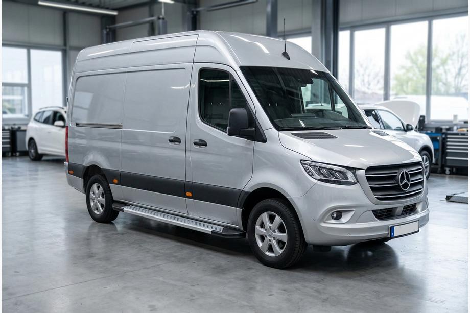 Mercedes Sprinter W907/W910 2018– Sānu pakāpieni New Vision Grey (2 gab., alumīnijs) Image